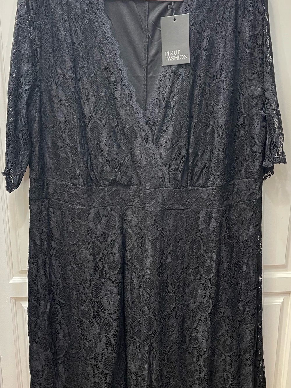 NWT Pinup Fashion Black Lace Dress 24W Plus Size